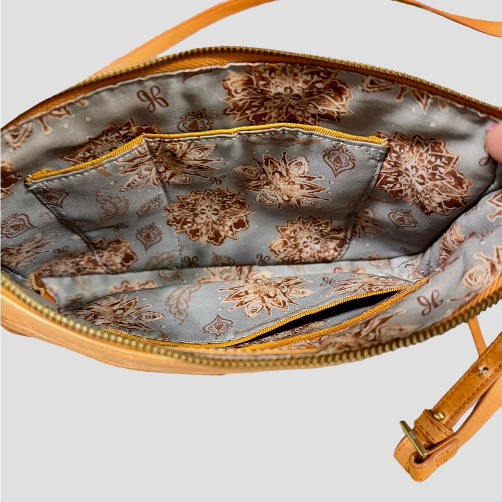 Orange Hobo International Leather Crossbody Bag Small Purse Mission Clay - Picture 13 of 14